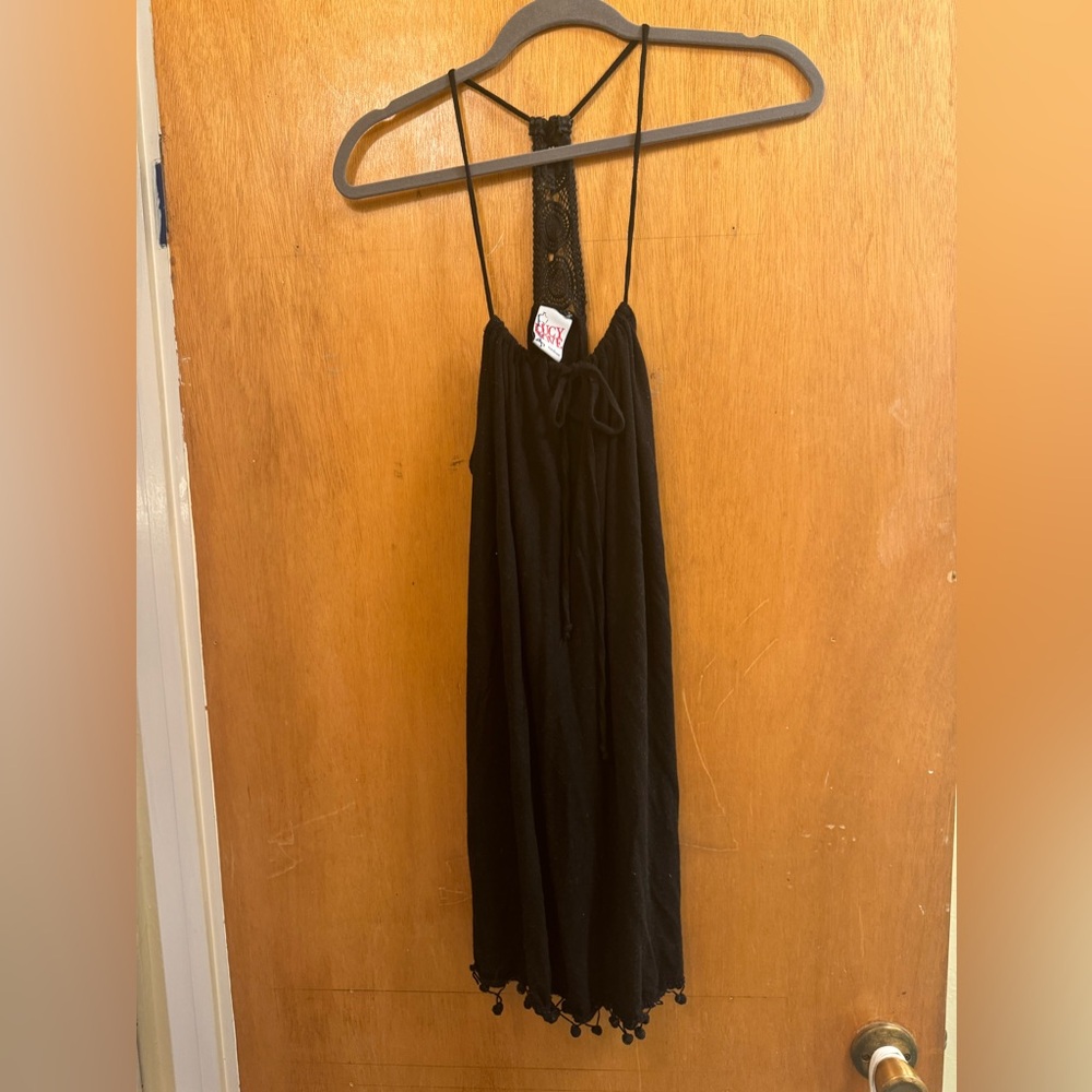 Lucy Love Black Lace Halter Dress